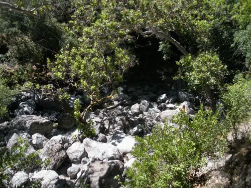 "Rocks along the creek in Little Yosemite hiking trail"