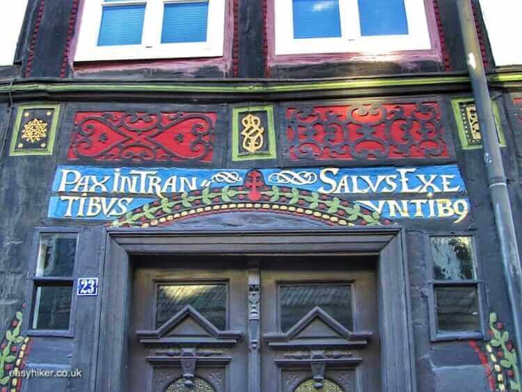 "doorway of old house in Goslar"