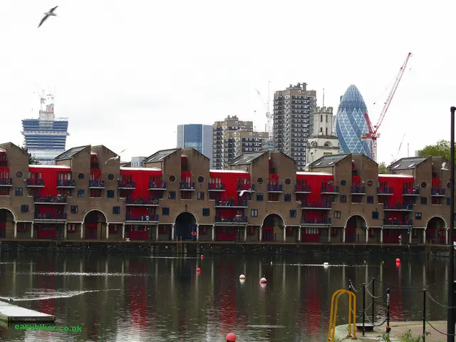 "The Limehouse Basin in the London Docklands"