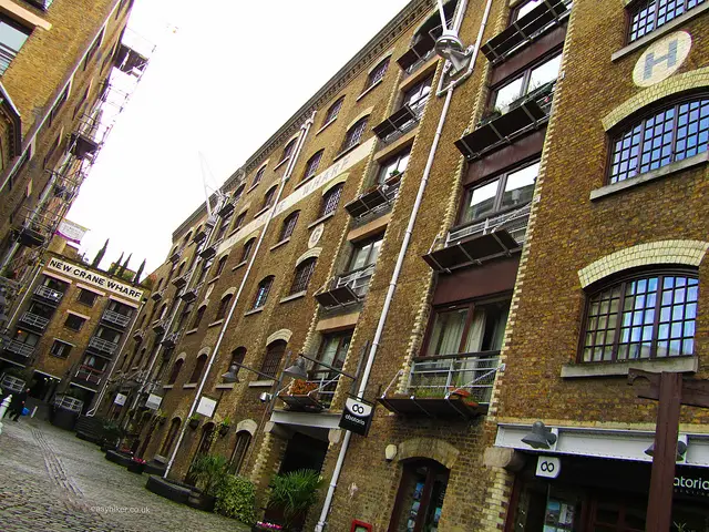 "Old housing along the docklands among the ghosts of London past"
