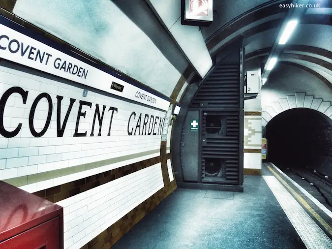 "a whiff of the undead of London in Covent Garden Underground station"