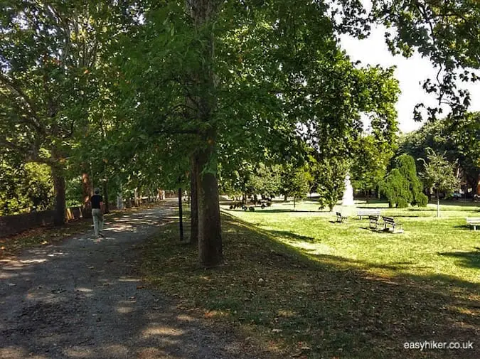 "park along the walls of Ferrara - journey through Emilia Romagna"