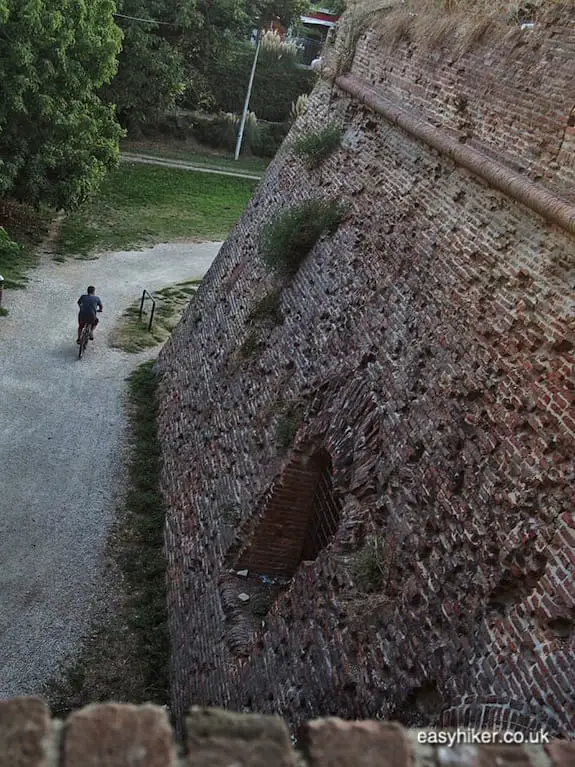 "part of the old walls of Ferrara - journey through Emilia Romagna"