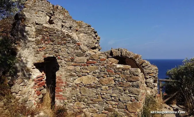 "ruins of Santa Margherita in a Wondrous Easy Hike in Noli Italy"