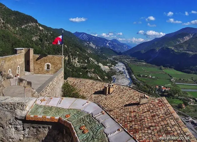 "view from highest part of the Citadel in Entrevaux - take the Train des Pignes"