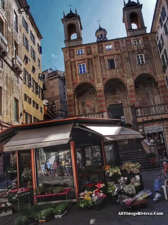 "flower shop in Genova - Genoa is like Audrey Hepburn"