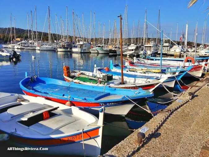 "getting to the harbour to go hiking or biking in Porquerolles"