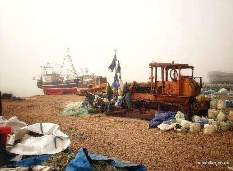 "The boats of the fishermen of Hastings"