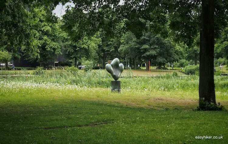 "Reposing Leaf sculpture in Marl - Modern Sculpture in Public Spaces"