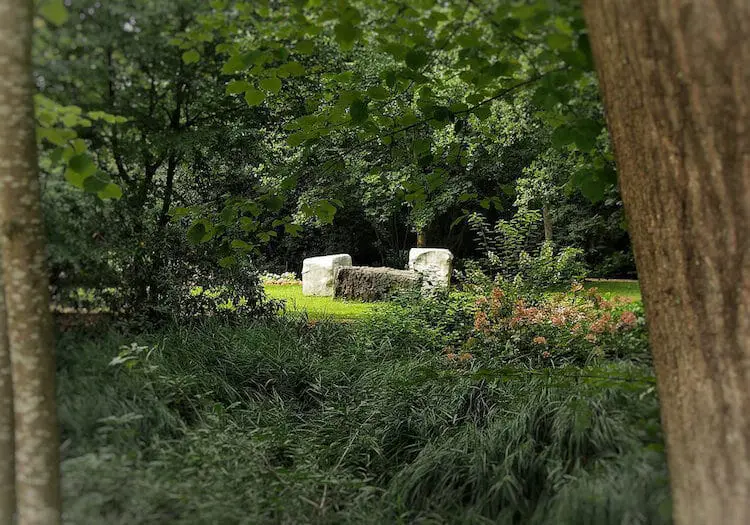 "Moyland Castle garden along the Voltaire Trail"