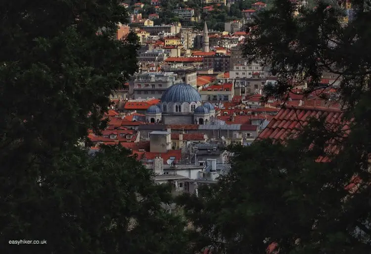 "Church in Trieste seen from a hilltop - a Different Italian Town"