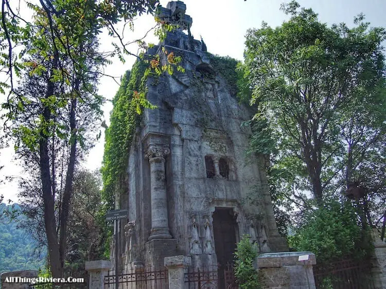 "Genoa gives you architecture by Coppedè in a monument in Staglieno cemetery"