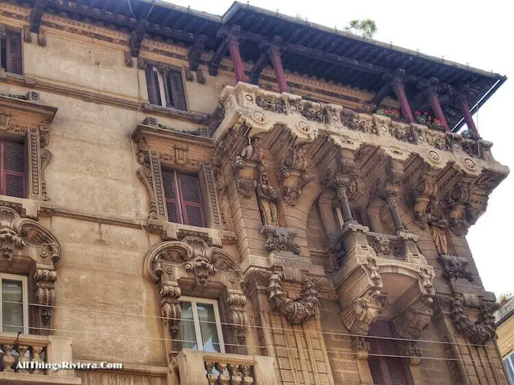 "Genoa gives you architecture by Coppedè with gargoyles"