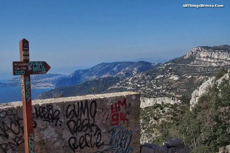 "view of French Riviera on hike to summit of Tete de Chien"