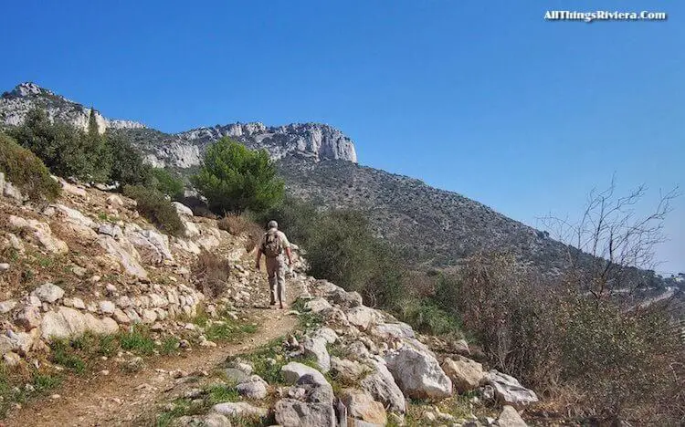 "getting there with a hike to summit of Tete de Chien"