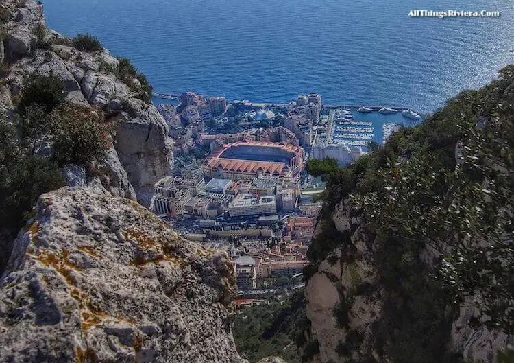 "view of Monaco from hike to summit of Tete de Chien"