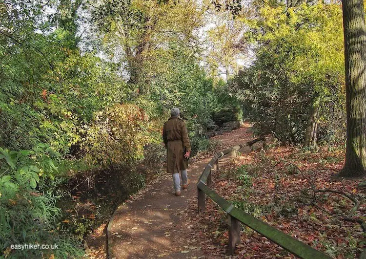 "New River along a gentrified London walk"