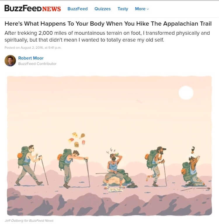"What happens to your body when you hike the Appalachian Trail - cozy Christmas reading for hikers"