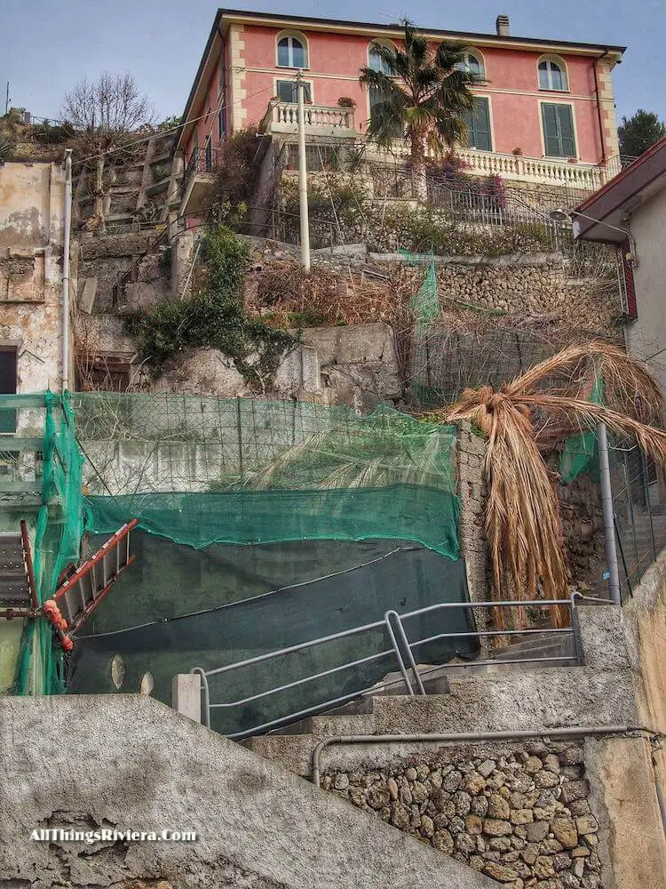 "stairway to seek out three ancient ruins in Ventimiglia"