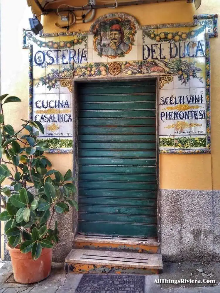 "very old osteria along the walk on Passeggiata Anita Garibaldi"