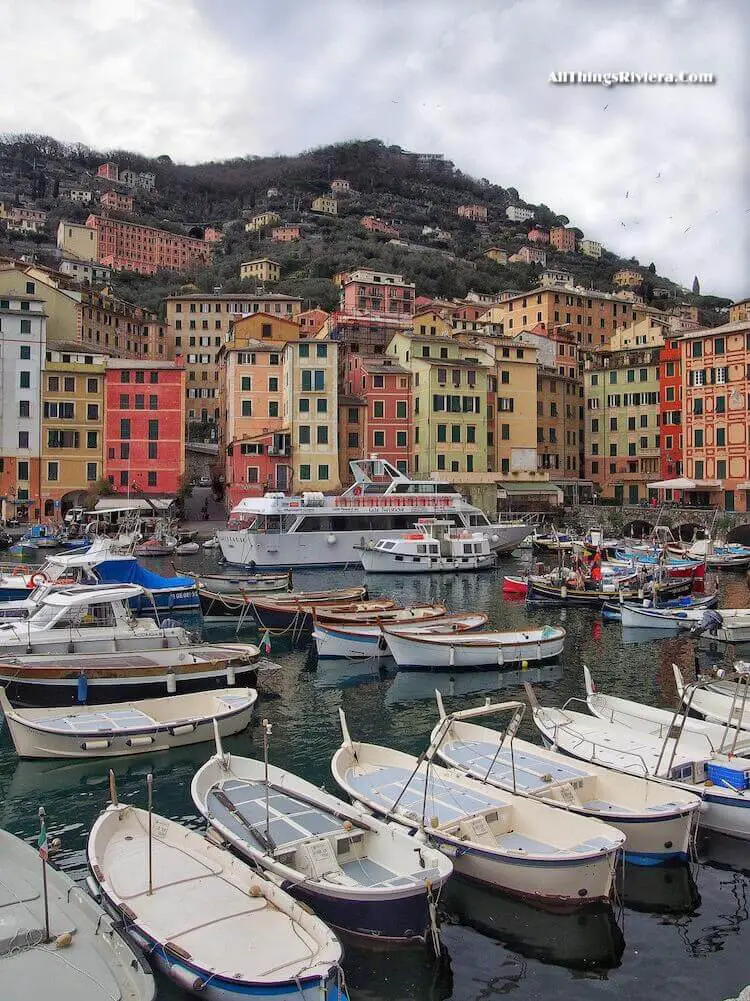 "beachfront of Camogli - enticing east end of the Italian Riviera"