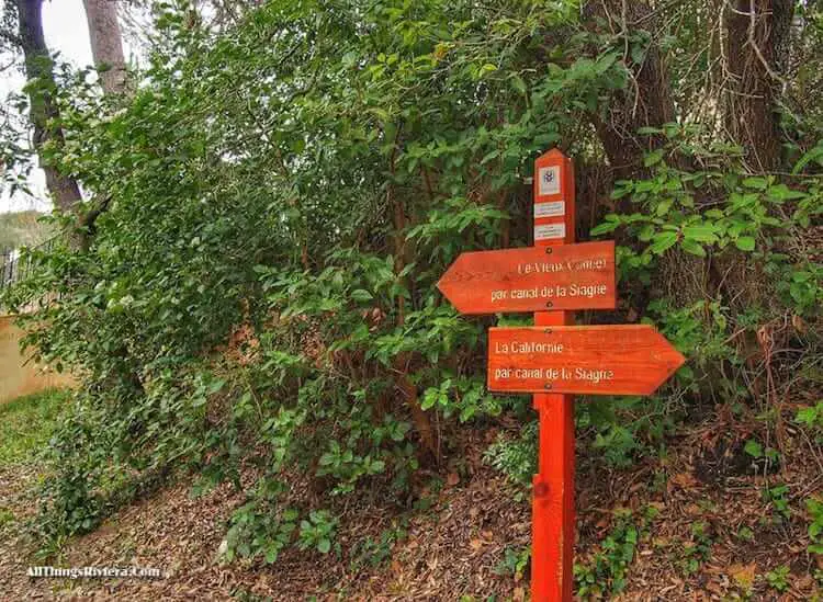 "trail markers when Hiking in Cannes"