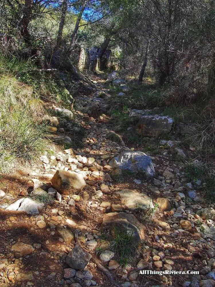 "rocky steep hills of Menton"