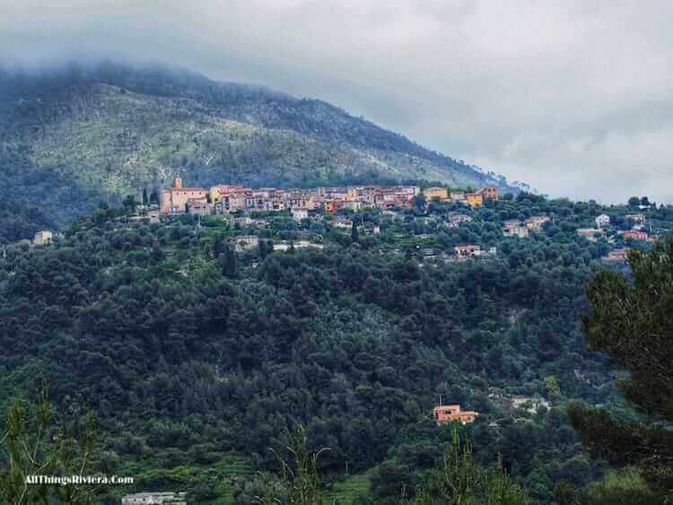 "Castellar seen fro hiking trail on Untouched Nature in the French Riviera"