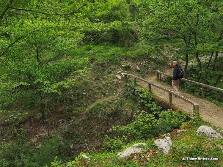 "hiking trail along Untouched Nature in the French Riviera"