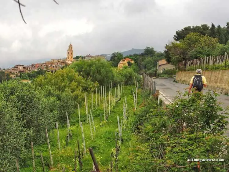 "nearing Bussana Vecchia"