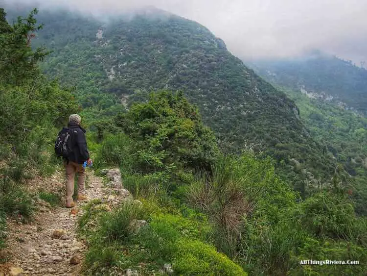 "hiking along Untouched Nature in the French Riviera"