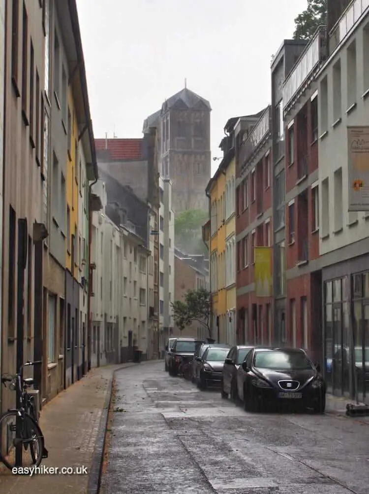 "street in Cologne leading to Romanesque churches of Cologne"