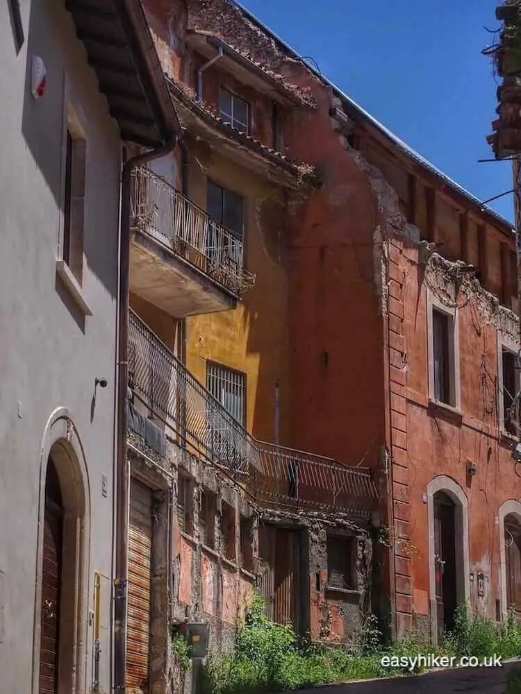 "damaged houses in L'Aquila - Eagle with Broken Wings"