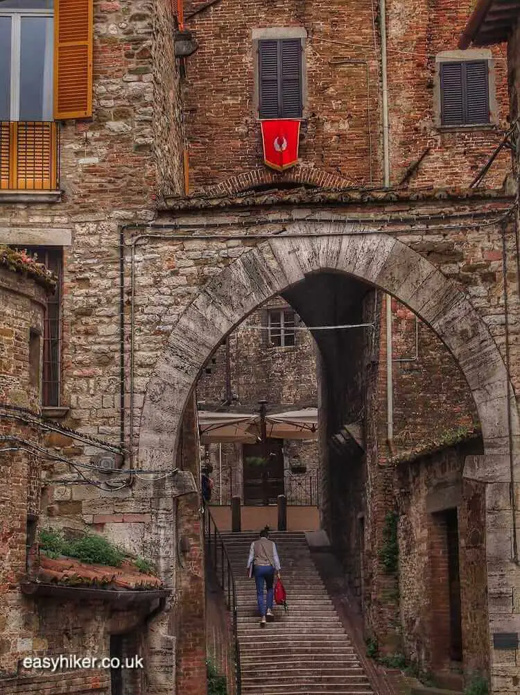 "red flag of the region of St Michael in Perugia"