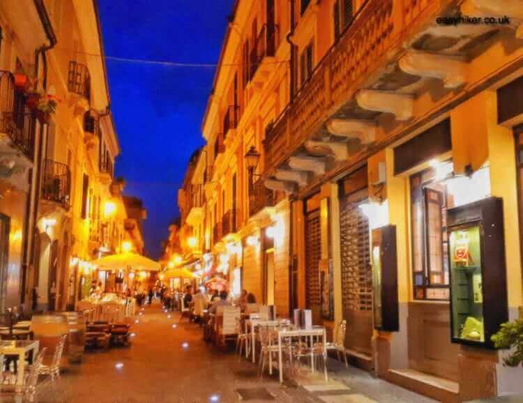 "street lined with restaurants - Pescara and Viareggio"