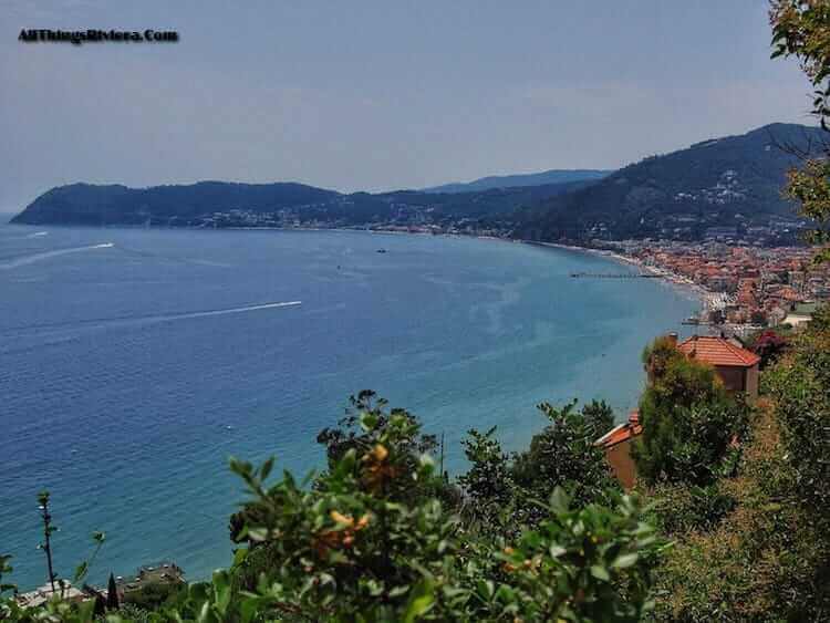 "panoramic view on hike to Santa Croce in Alassio"