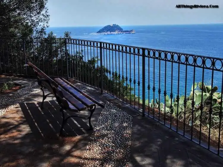 "Gallinara island in Albenga on hike to Santa Croce in Alassio"