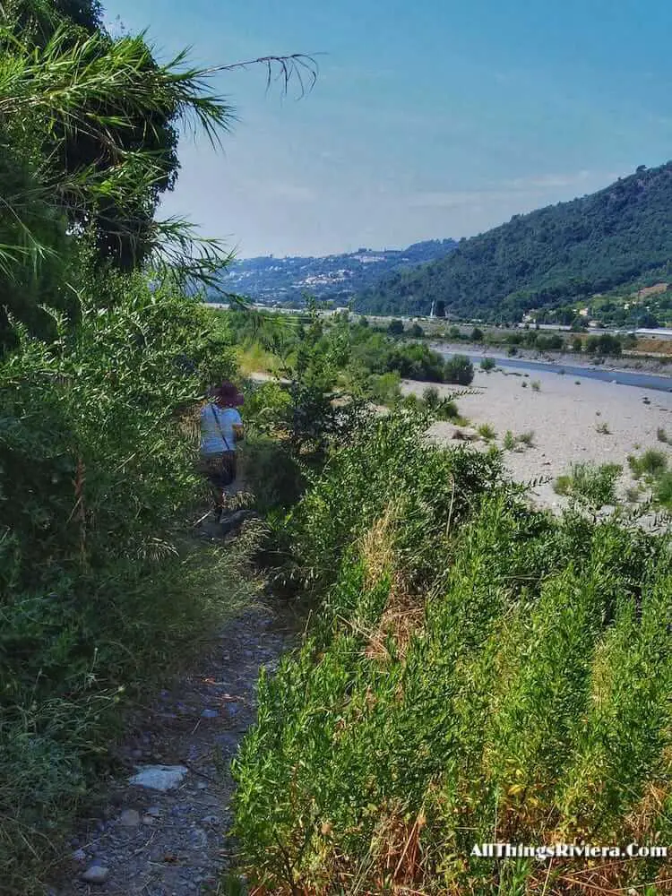 "trail along the River Var"