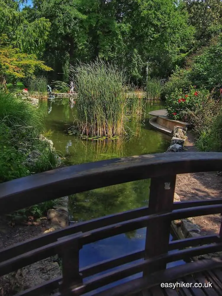 "a japanese garden on a Walk Along the Banks of the Danube in Budapest"