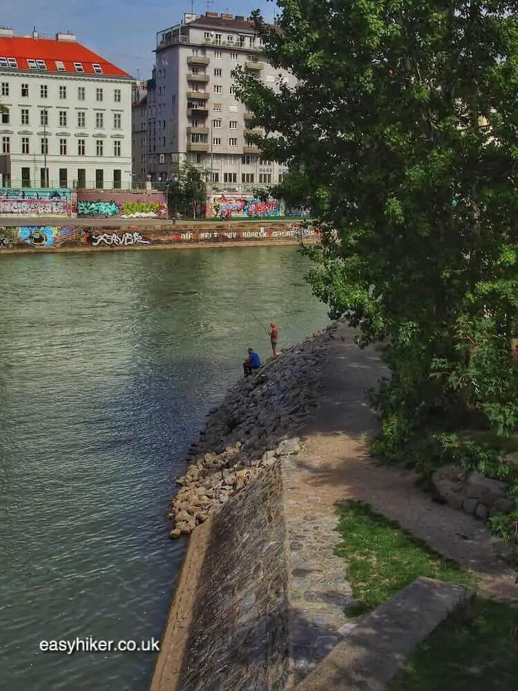 "into the Donaukanal on a short Vienna walk"