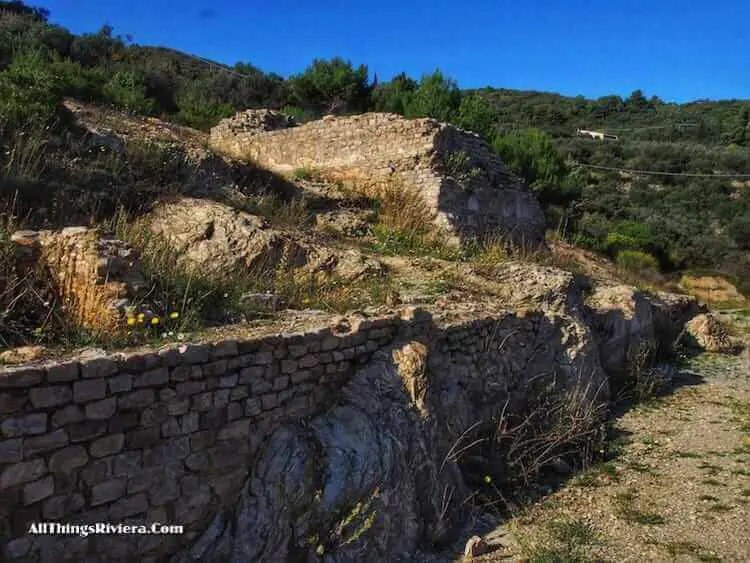 "Roman ruins along stretch of via Iulia Augusta"