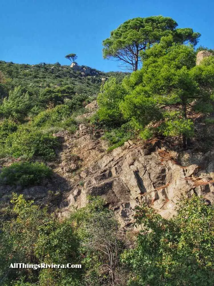 "panoramic views of mountains along stretch of via Iulia Augusta"