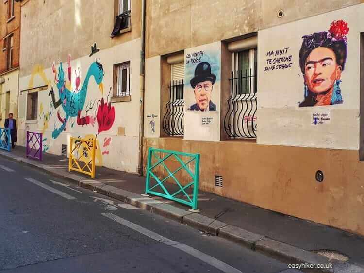 "splash of colour in a drab street of Paris"