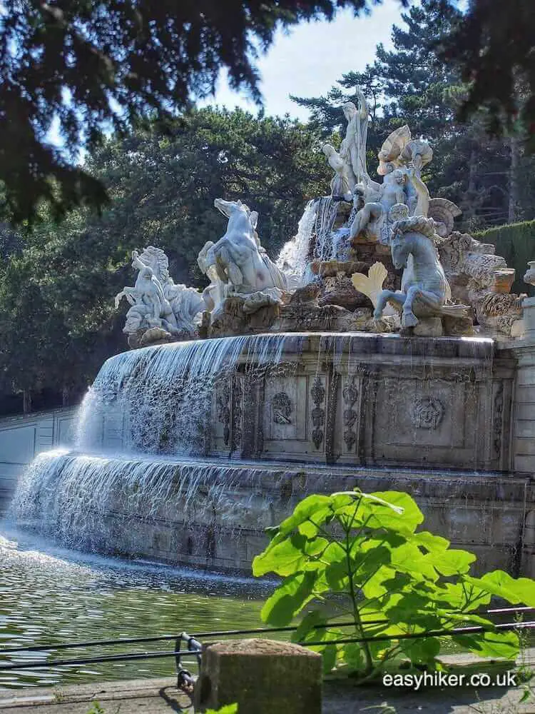"fountain in Schoenbrunn Park"