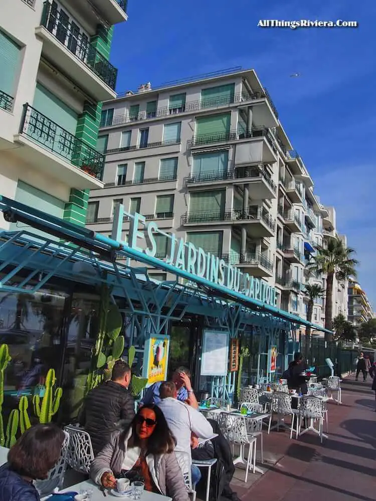 "walking along the Promenade des Anglais from where it starts"