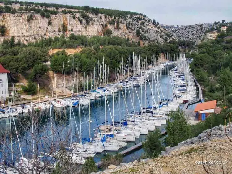 "across the Calanques from the Little Prince trail"