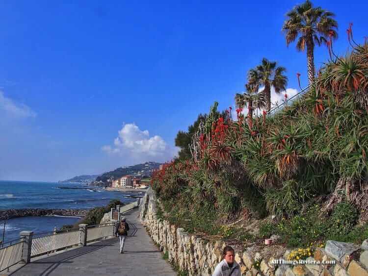"coastal walk in Imperia on the Italian Riviera"