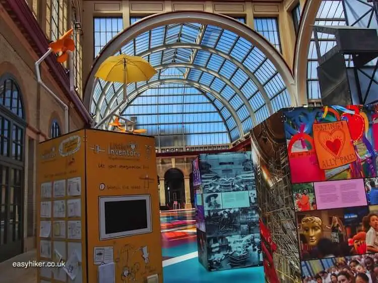 "Inside one of the exhibition areas of Ally Pally aka Alexandra Palace"