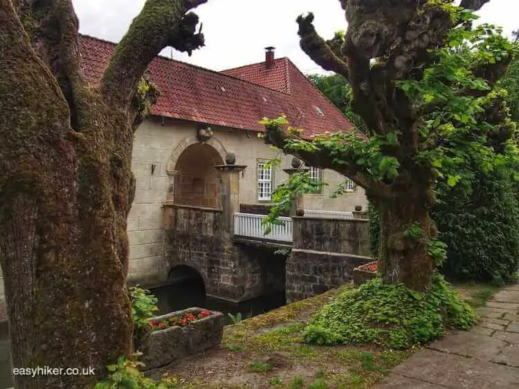 "seeing a moated manor while Easy Hiking in Tecklenburg"