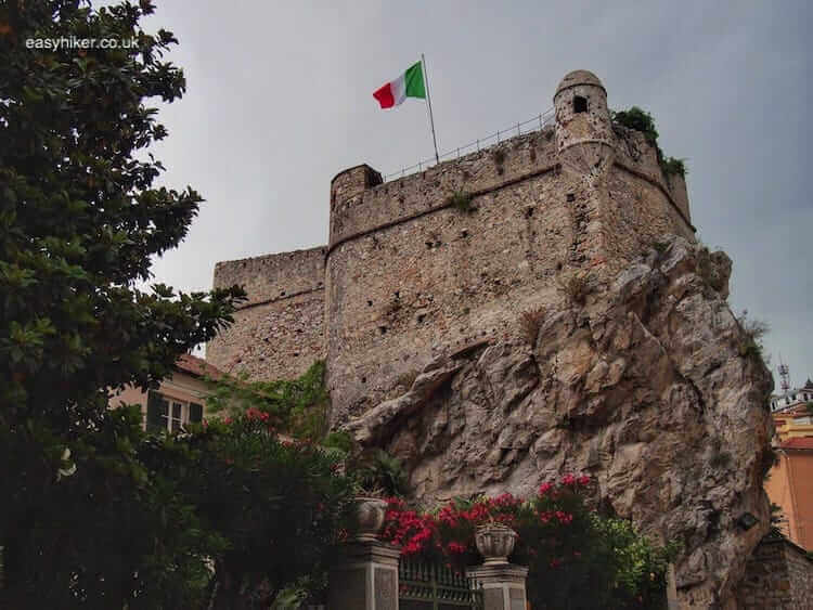 "castle ruins in Pietra Ligure"